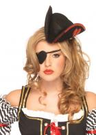 2ピース★パイレーツハット&ハートアイマスク コスチューム ブラック　レッド ワンサイズ