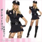 ポリス/警察/ダーティーコップコスチューム★セクシーなPOLICEに!!  ブラック SM サイズ