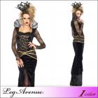 蜘蛛みたいな悪の女王コスチュームドレス2点セットSサイズ ブラック　ゴールド S サイズ