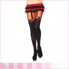 パンスト/見せ掛けガーターベルトハートパンティストッキング ブラック ワンサイズ