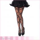 水玉クロスラインで美脚効果アリのパンティストッキング ブラック ワンサイズ